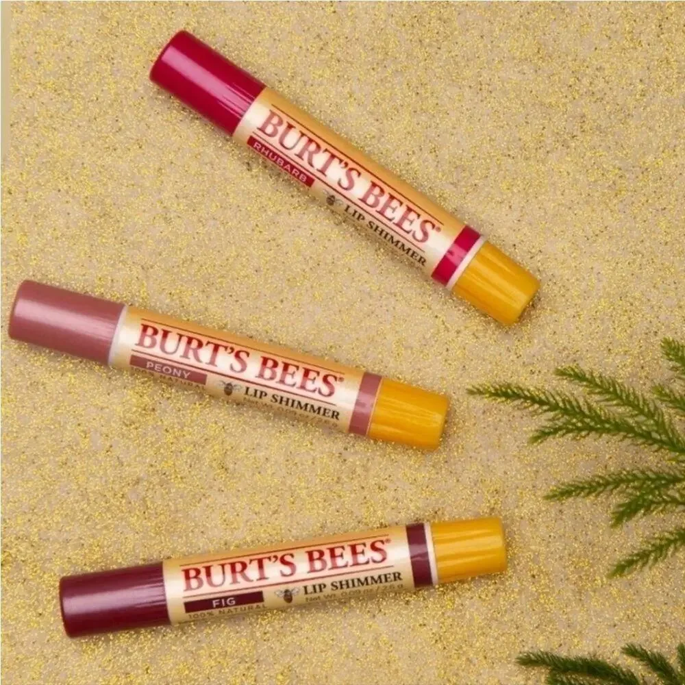 BURT'S Bees lip shimmers Kissable Color Holiday Gift Set warm X 2‎ 6 lip Glosses
